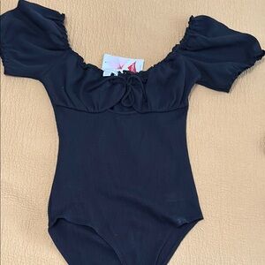 Topshop Black Off-Shoulder Bodysuit